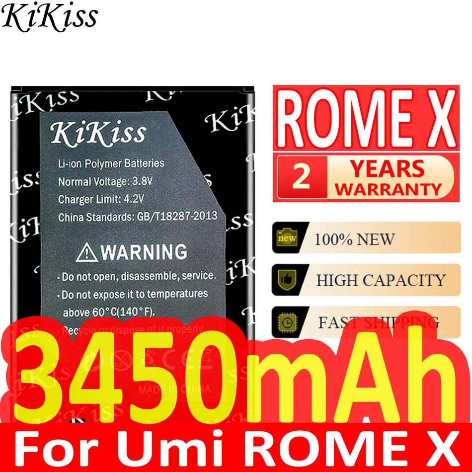 Мощный аккумулятор KiKiss 3450 мАч для UMI ROME X мобильный телефон | Мобильные телефоны и
