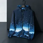 Мужская куртка, градиентная, тонкая, повседневная, Молодежная, 2021