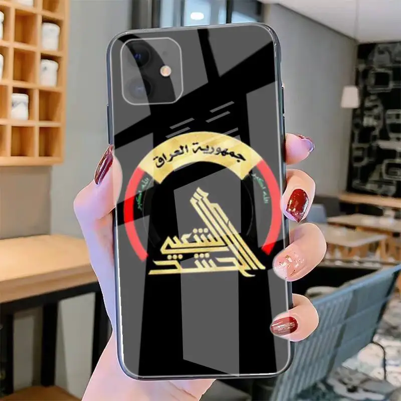 

Iraqi Iraq National Flag Phone Cases Tempered Glass For Iphone6plus 6S 7 7plus 8 X XS XSmax XR 11 12 Pro Max 12mini
