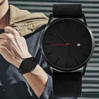 Часы наручные мужские кварцевые с кожаным ремешком, люксовые модные простые, повседневные спортивные деловые