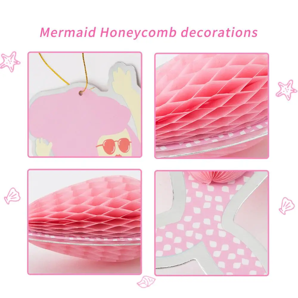 Принадлежности для вечеринки в честь Дня Рождения русалки баннер фонарь