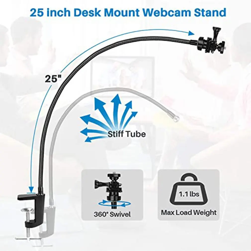 

Flexible Jaws Flex Clamp Mount with Flexible Adjustable Gooseneck Clamp For Gopro Hero 9 8 7 5 Sjcam Yi 4K Action Camera Tripod