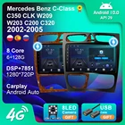 Автомагнитола для Mercedes Benz C-Class W203 C200 C320 C350 CLK W209 2002-2005 BT Carplay, автомобильный мультимедийный плеер Android 10 4G 2 din