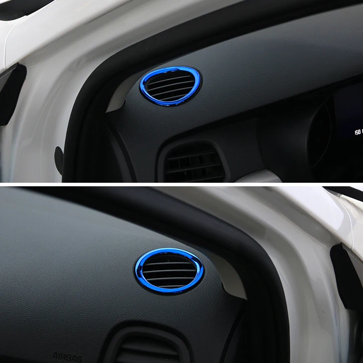 

For Kia Rio 4 x line Accessories air outlet circle cover x-line interior mouldings car-styling chrome trim decoration 2017
