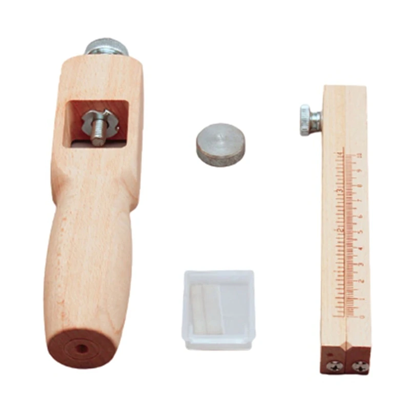 

Adjustable Leather Strap Cutter Leathercraft Strip Belt DIY Hand Cutting Wooden Strip Cutter Leather Tools