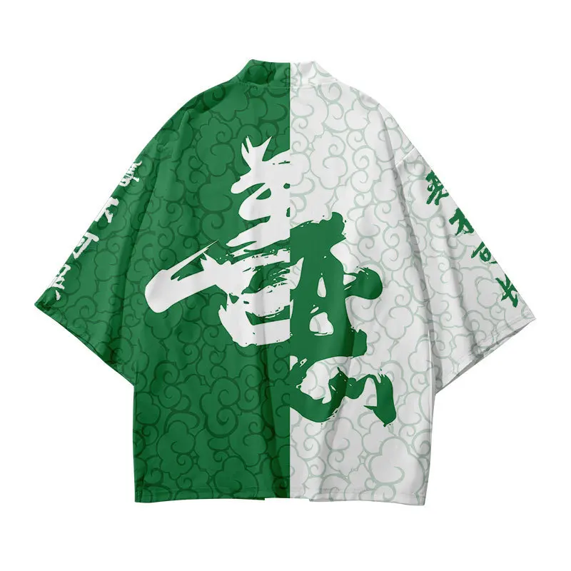 2021 hot sale new product fashion cardigan 3d digital printing good and evil pattern adult traditional kimono | Тематическая одежда