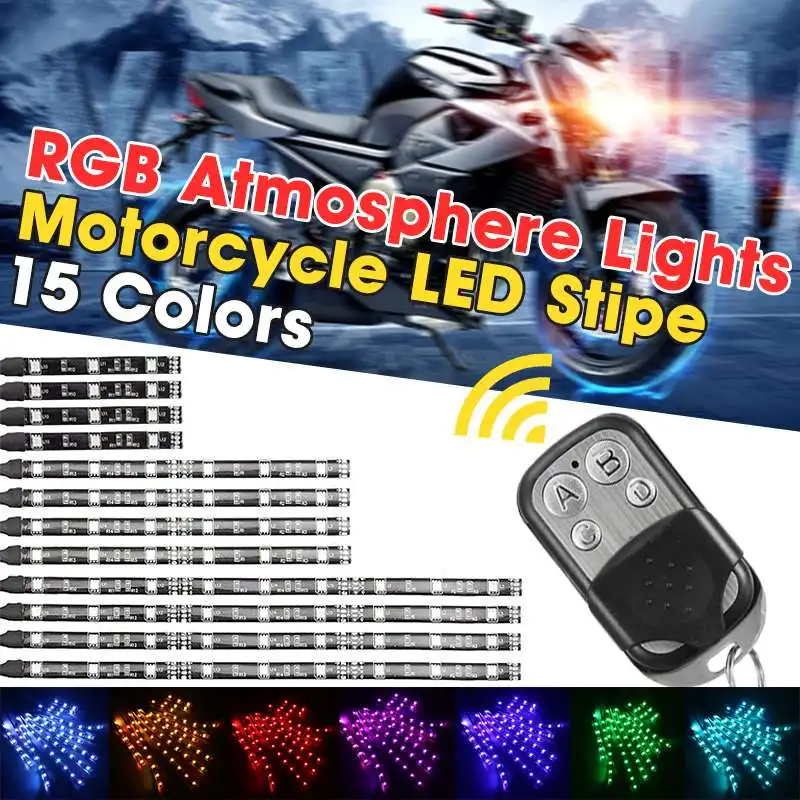 18/12/8/4 шт. RGB светодиодный автомобиль мотоцикл рамка свечение светильник s гибкие