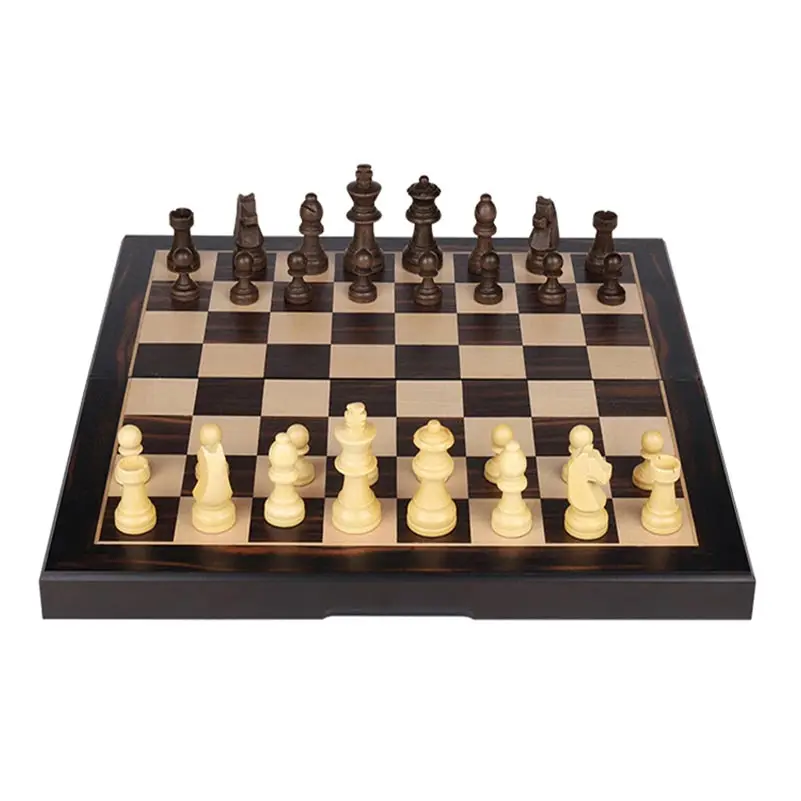

Chess Set Luxury Wooden Magnetism Chessman Chessboard Homemade Portable Family Board Games For Children Gifts