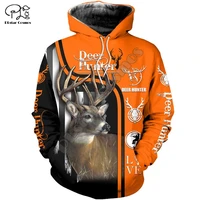 men unisex deer hunting print 3d hoodies bow hunter sweatshirts zipper jacket tracksuit women pullover harajuku streetwear coat