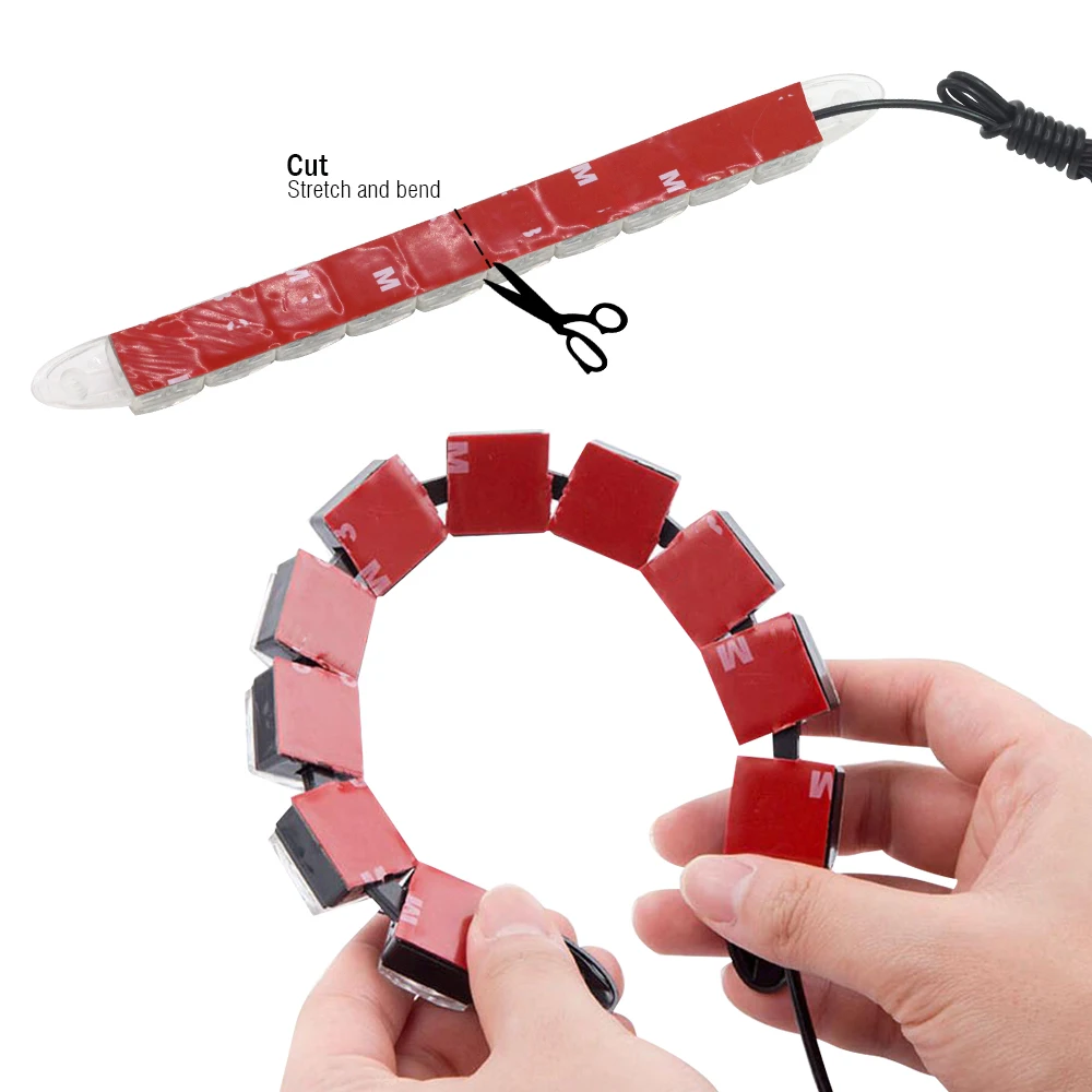 Cawanerl Автомобильные фары дневного света светильник DRL авто гибкий Светодиодные