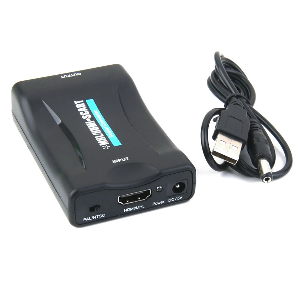 1080P Переходник HDMI scart Видео Аудио высококлассный преобразователь