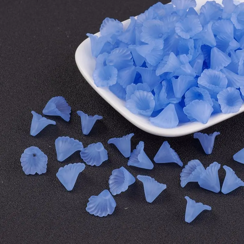 CornflowerBlue Прибл. 1900 шт/500 г матовый цвет, окрашенные прозрачные акриловые бусины для самостоятельного изготовления ювелирных изделий, поделки, декорации 12x12x1,5 мм, отверстие: мм - Цвет: CornflowerBlue