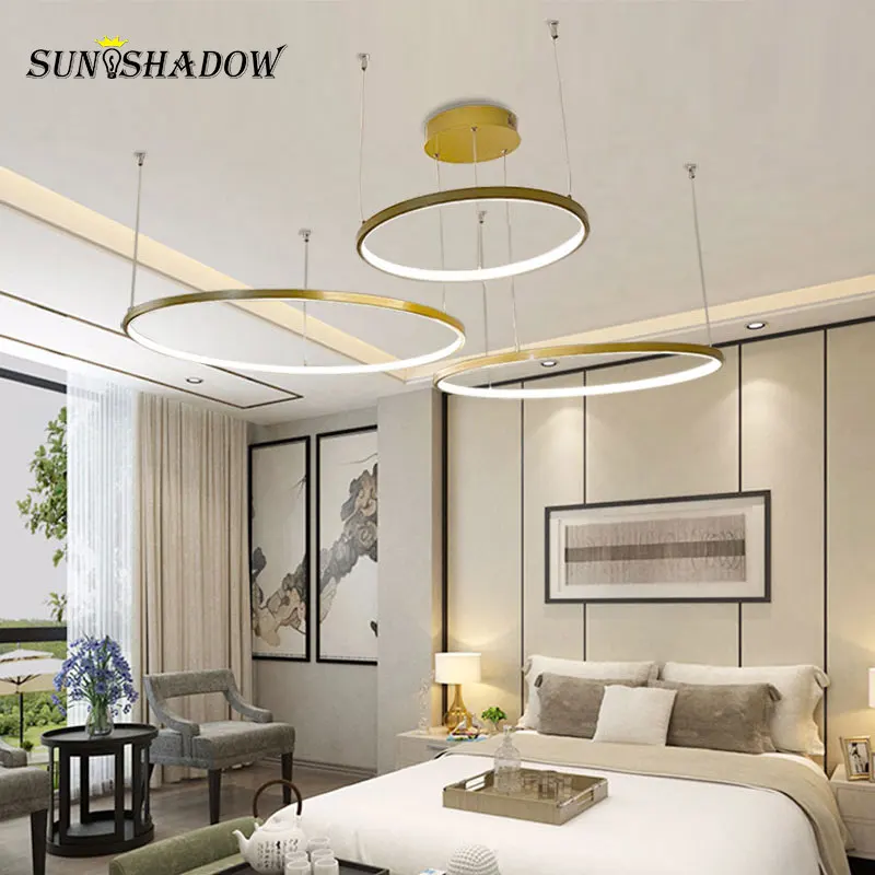 

Gold&Black Modern Led Chandelier 110V 220V Ceiling Chandelier Lighting for Living room Dining room Kitchen Bedroom Home Lighting