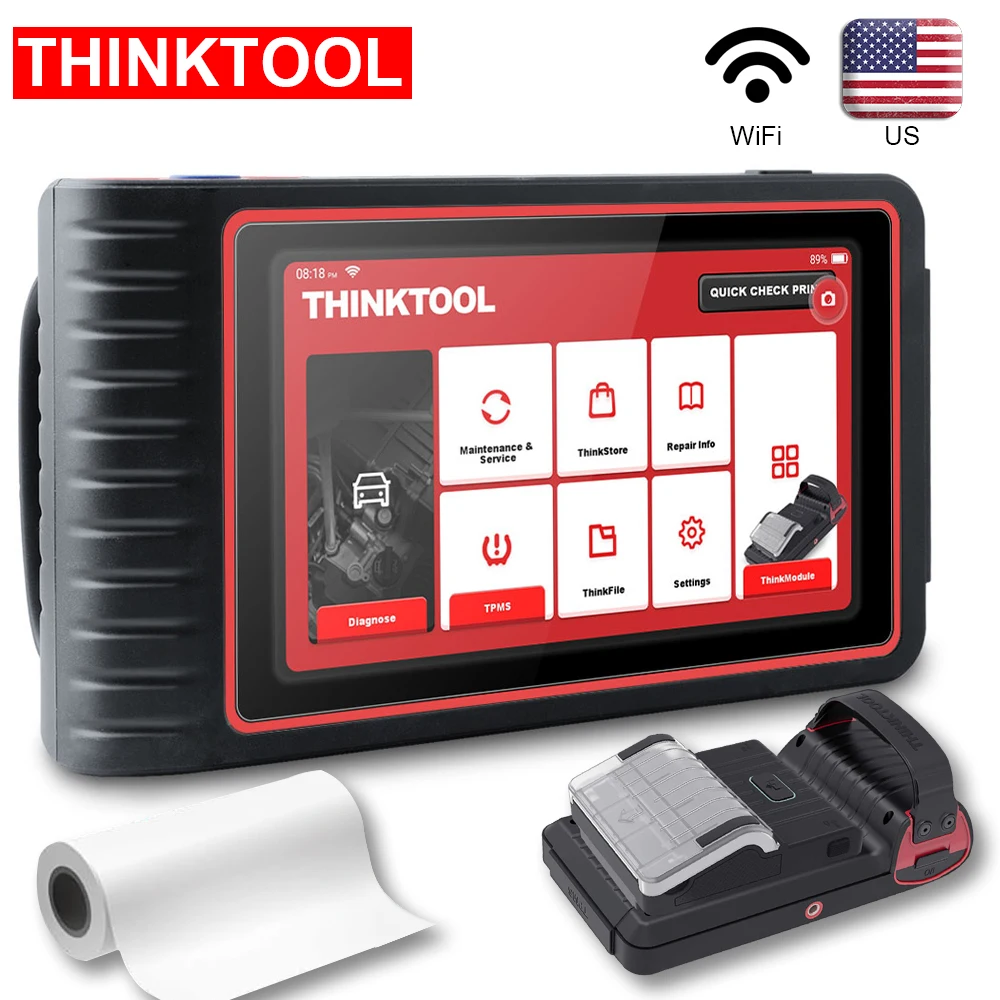 Запуск THINKTOOL полный Системы Professionnel OBD2 Автомобильный сканер ЭБУ кодирования EPB ABS