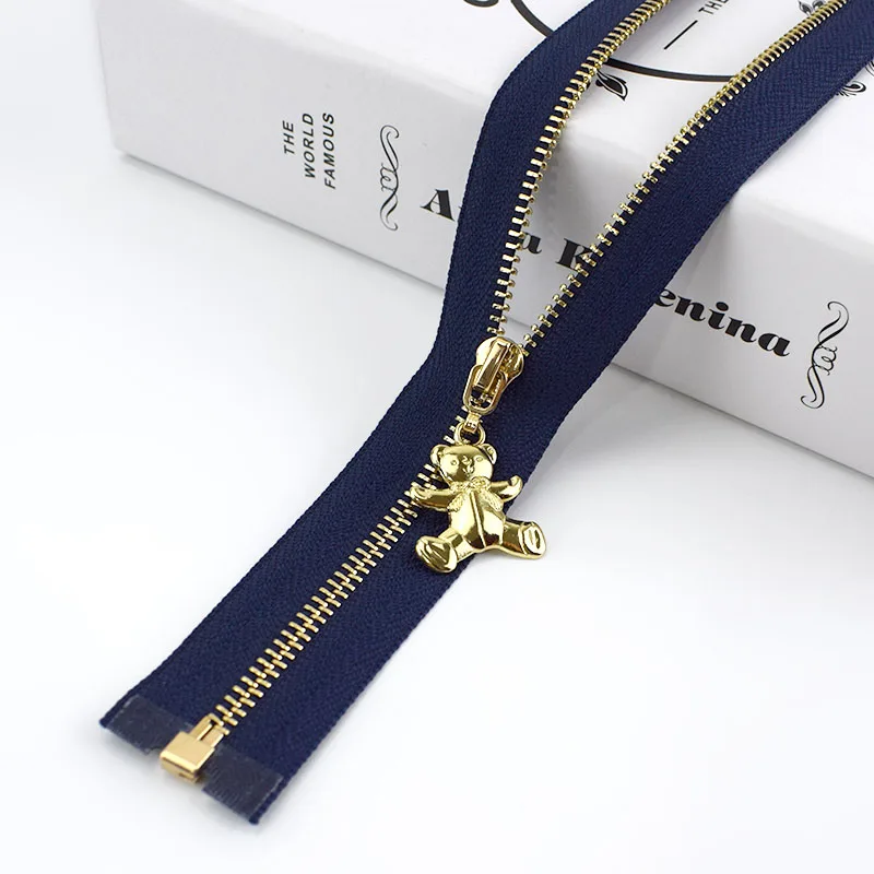 Navyblue Meetee 2 шт 40-70 см 3# Металлические молнии Open-End Авто замок золотая молния DIY сумки кошелек Декор одежды молния Швейные аксессуары ZA049 - Цвет: Navyblue