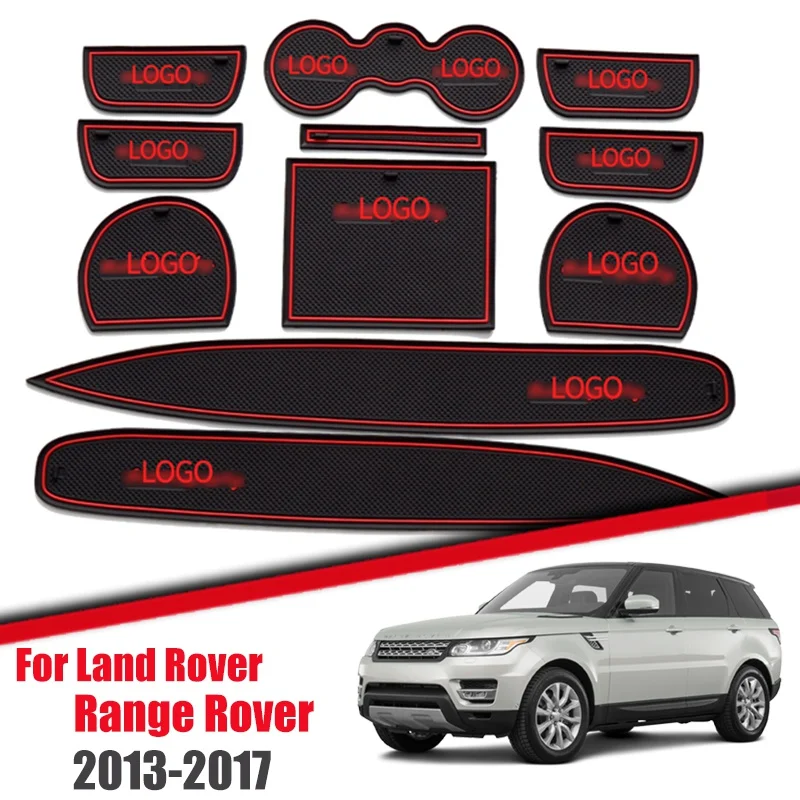 

Противоскользящий коврик для ворот и чашки для Land Rover Range Rover 2013 ~ 2017, аксессуары, подставки для чашек, Нескользящие коврики, автомобильные нак...