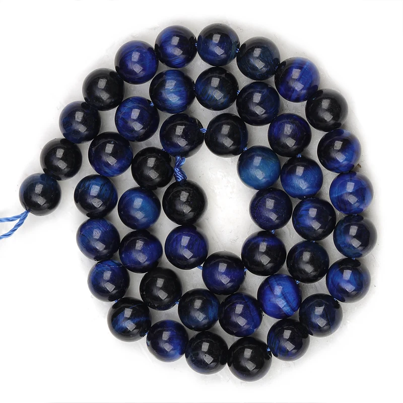 

Hesiod Natural Stone Blue Lapis Lazuli Tiger Eye Agat Round Loose Beads 4/6/8/10MM Pick Size 15" Strand
