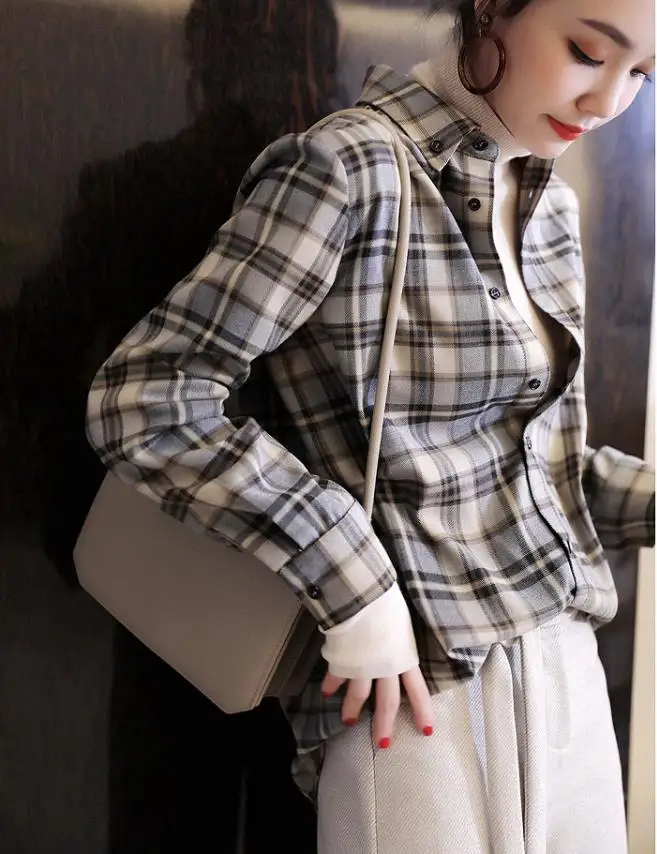 Новинка Сезон весна лето осень Лидер продаж Женские модные повседневные рубашки