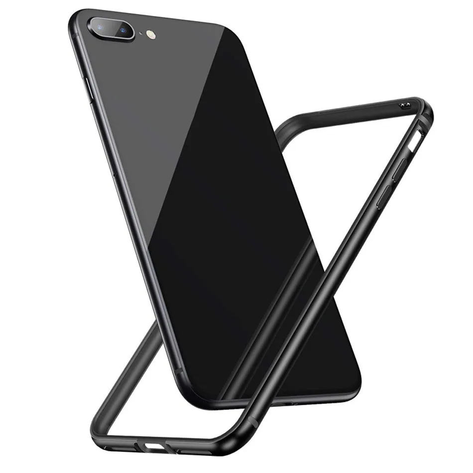 Black Oppselve для iPhone XS Max чехол бампер Роскошный Алюминиевый металлический каркас Capinhas для iPhone XS X XR 8 7 6 S 6 S Plus Coque аксессуары - Цвет: Black