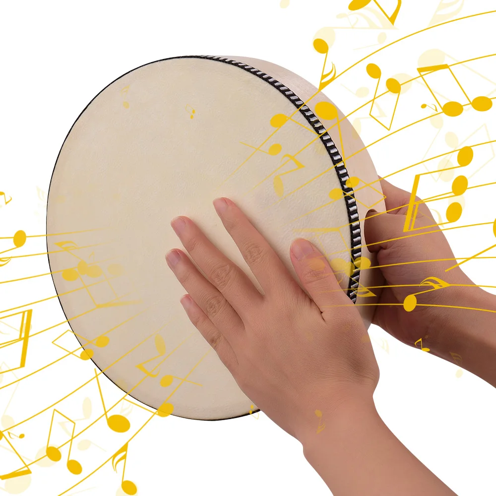 8 дюймов деревянный ручной барабан детская ударная игрушка деревянная рама