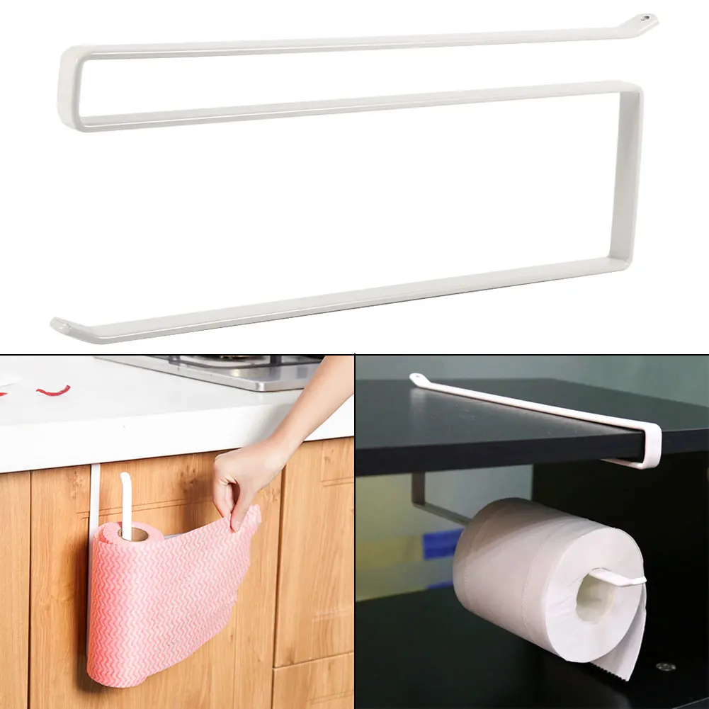 

Creative no Punch Cabinet Napkins Hanger Cling Film Storage Wardrobe Door Practical Kitchen toilet roll paper towel rack holder