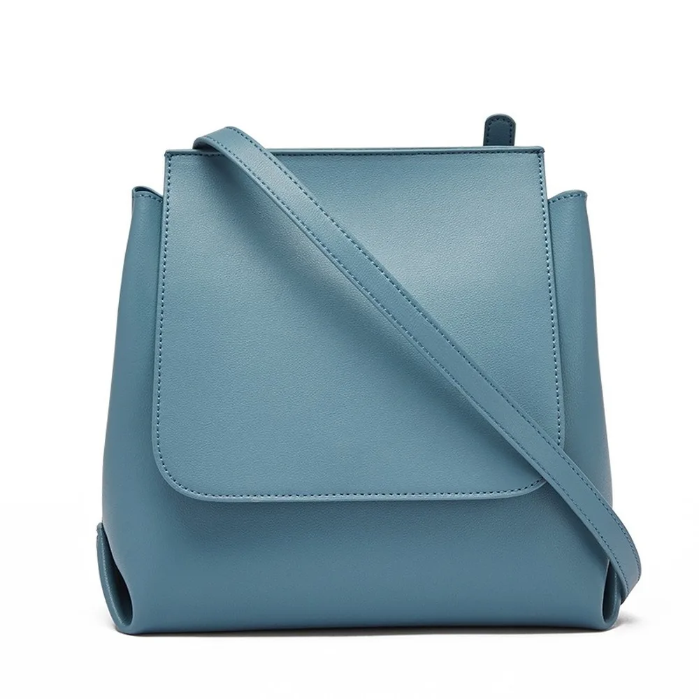 

2021 new high-quality leather handbags fashion hijab bag shoulder messenger retro large-capacity bucket bag