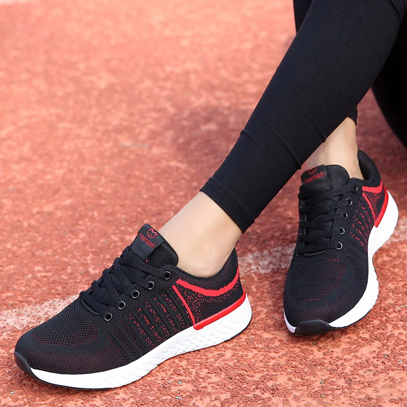 Кроссовки женская спортивная обувь на шнуровке сетчатые женские кроссовки