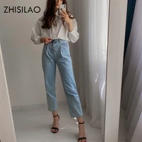 zhisilao wide leg jeans women plus size vintage boyfriend high waist denim pants 2021 chic streetwear loose straight jeans