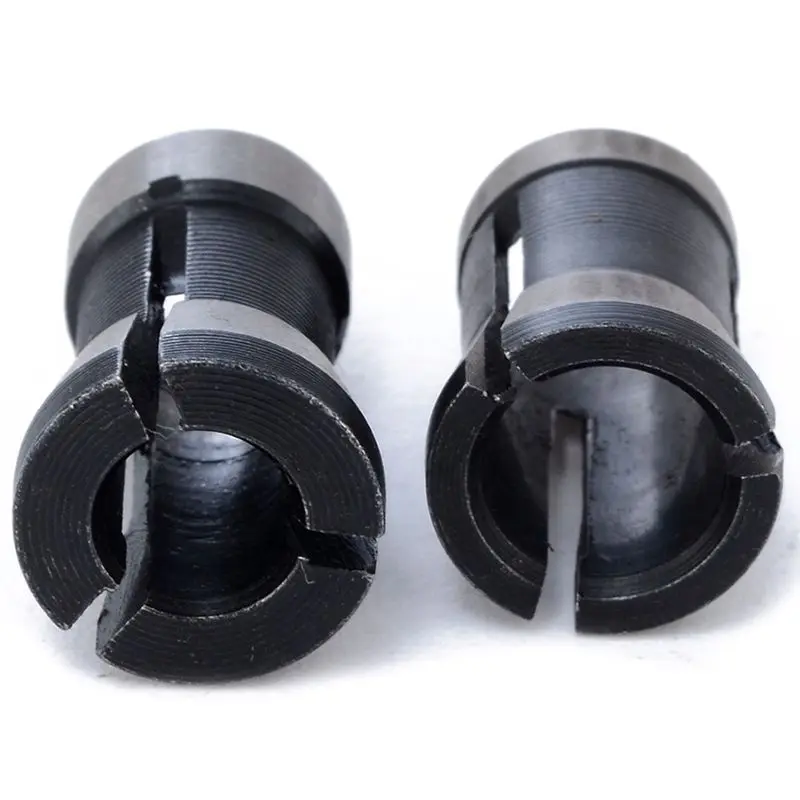 

2Pcs High Precision Collet Chuck Set 6.35Mm 8Mm Engraving Trimming Machine Electric Router For Machinery Manufacturing