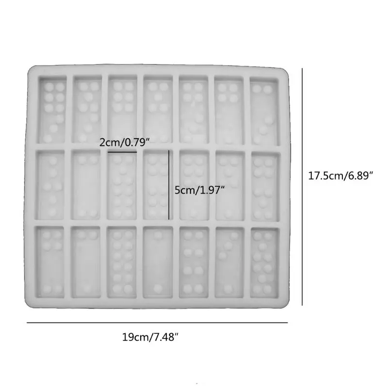 

Silicone Dominoes Mold Chocolates Cake Candy Polymer Clay Dominoes Epoxy Resin Mold Dominoes Game Casino Fun Art Crafts