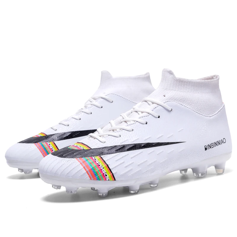 

soccer shoes Cleats Kids Children sneakers For men sports boots Turf Spikes Athletic High-Ankle High-Top Long Men football boots