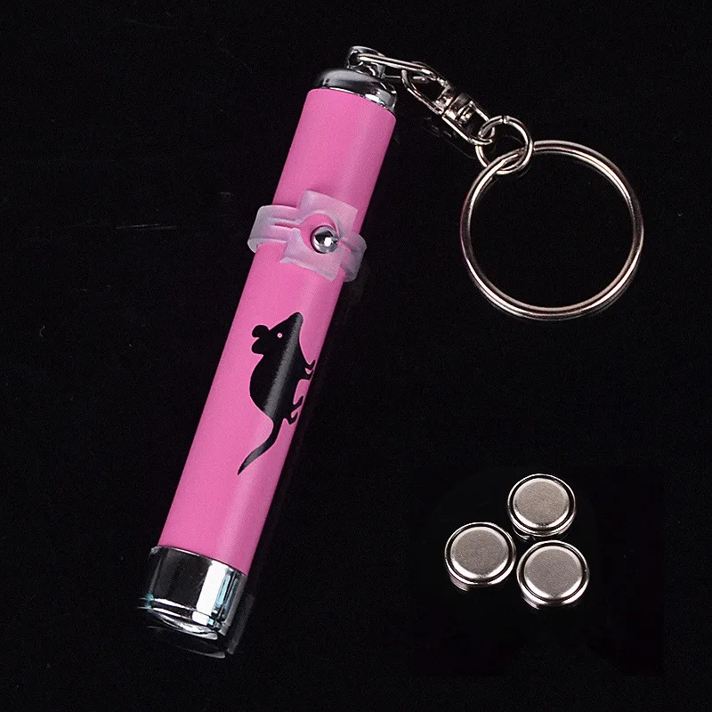 Pink Креативная забавная Pet светодиодный лазерные игрушки кошка игрушка лазер для кошек кота лазера лазерная указка интерактивная игрушка с яркими анимации Мышь тени для век - Цвет: Pink