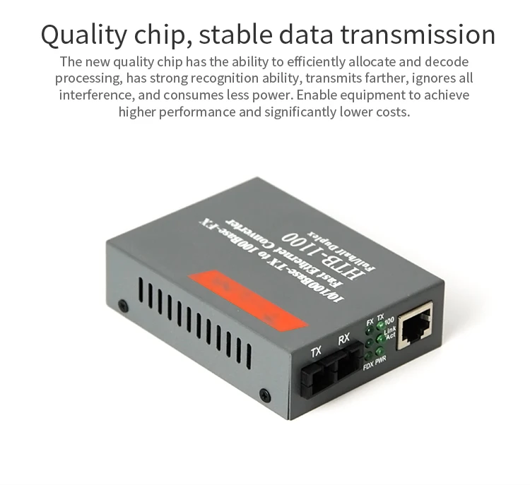 HTB 1100 10/100 м 2 км мультимодовый двойной волоконно-оптический медиаконвертер fibra optica