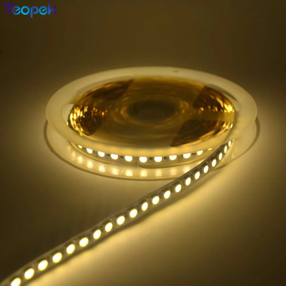 5050 Светодиодная лента 120 светодиодный s/m Однорядный теплый белый/RGB DC12V 5 м 600 светодиодный IP20 IP65 IP67 водонепроницаемый гибкий светодиодный свет