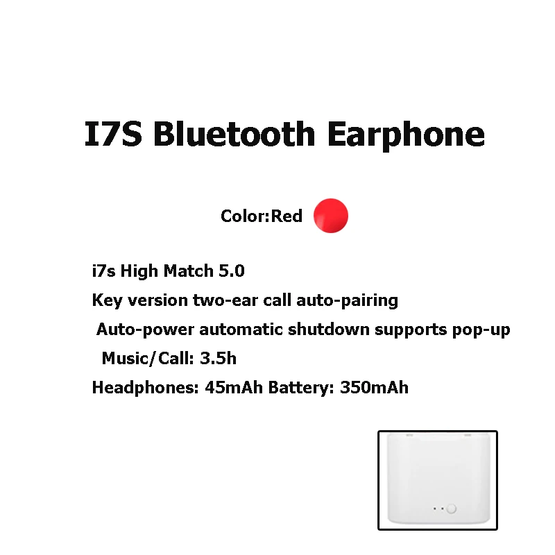I12 TWS Bluetooth 5 0 беспроводные наушники спортивные стерео умные сенсорные i7 вкладыши