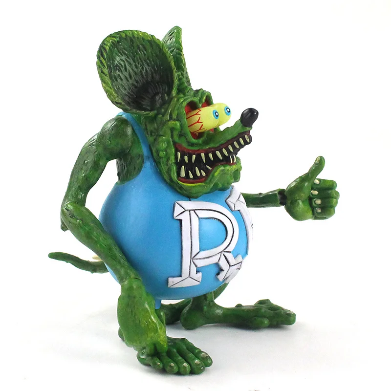 Anime Animal Crazy Mouse Skateboard Rose Rat Fink Movable PVC Action Figure Collection Model Toys Christmas Kids Gift Brinquedos | Дом и сад