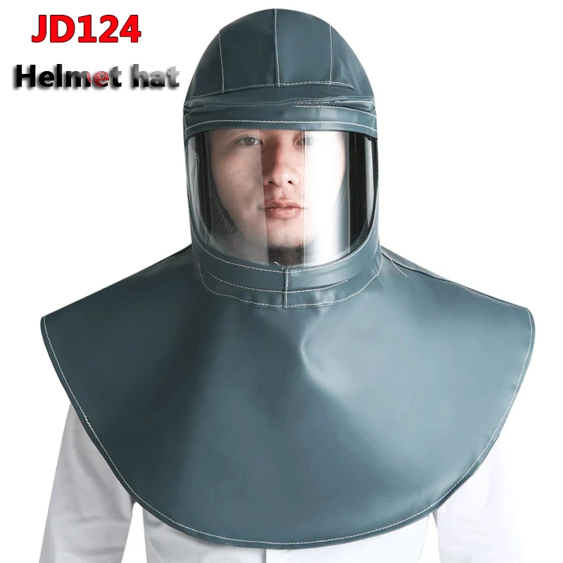 JD124 Sandblasting Caps Large Transparent Visor Painting Anti-Acid alkali Dustproof high quality Grinding Safety hat