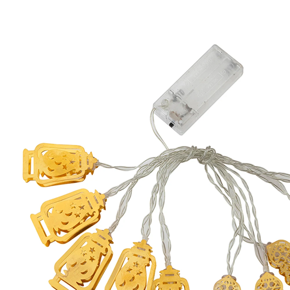 

LED Night Light Bedroom Lamp Decor 10 LED Alloy Lantern Mosque Lamps Fairy String Lights Eid Mubarak Decorations