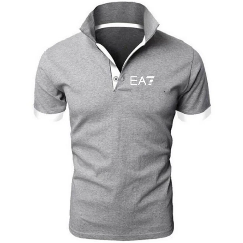 

Summer new EA7 men's business casual shirt classic white shirt summer men's short-sleeved stand-up collar breathable temperament