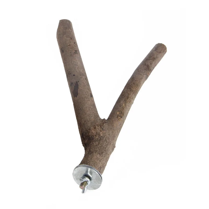 Подставка для вилок из сырого дерева попугая 1 шт. игрушек хомяков веток птичьей