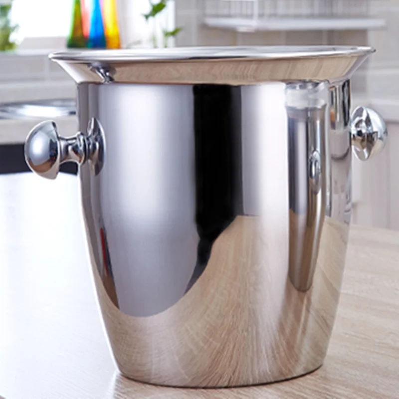 Золотое ведро для льда из нержавеющей стали охладитель вина виски барная посуда