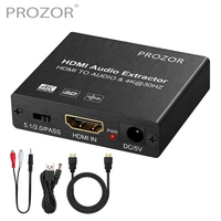 prozor hdmi compatible audio extractor hdmi compatible to optical spdif toslink rca 3 5mm stereo audio support 4k30hz 3d 1080p