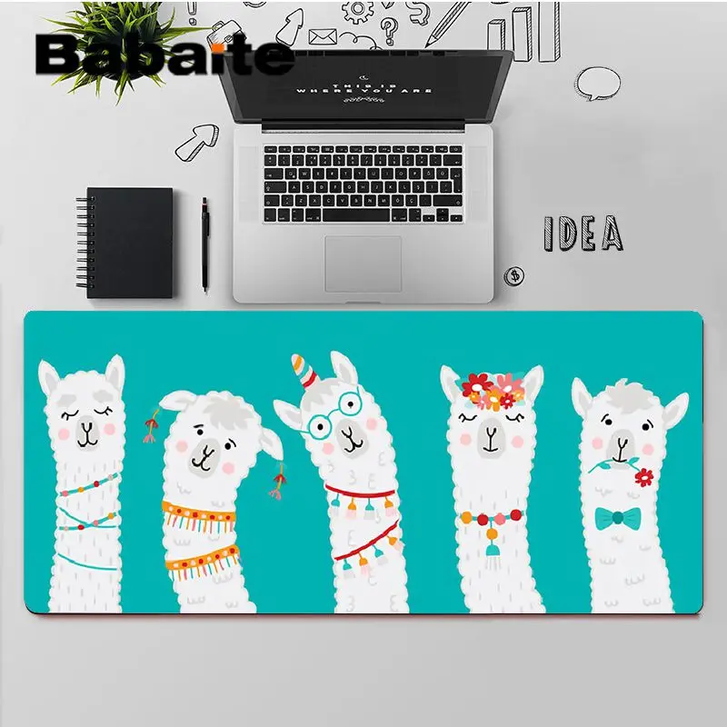 Высококачественный игровой коврик для мыши Babaite с ламой альпаками животными из
