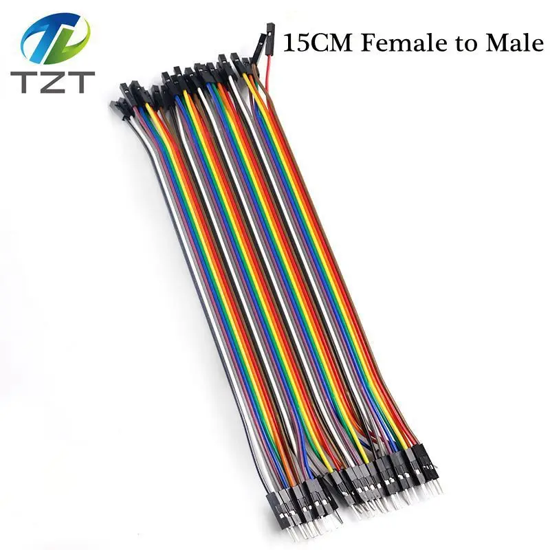 TZT Dupont Line 10 см/15 см/40 см мужской+ Женский Мужской и Женский Соединительный провод Dupont кабель для arduino DIY KIT