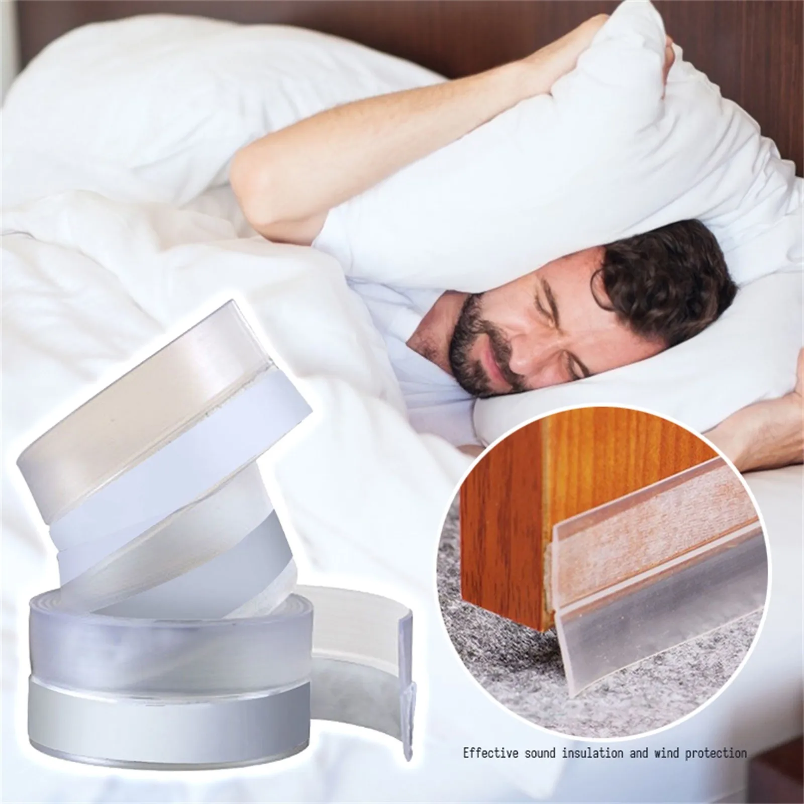 Прозрачная ветрозащитная уплотнительная полоса силиконовая Звукоизоляционная