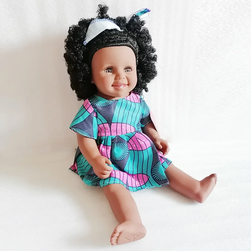 

45cm Black Girl Dolls African American Play Soft Reborn Baby Realistic Dolls Lifelike Baby Play Dolls Fun Kids Toy Gifts