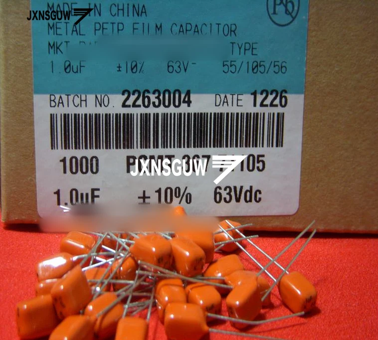 Полипропиленовый пленочный конденсатор PILKOR PH CBB P5MM 100 5% 63V 10% V 100V 250V 103 104 105 154 223 224 333