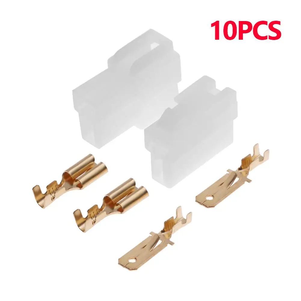 

Hot Sale Power Connector Plugs Classic 10 Sets Universal T-Type 2 Pin DC Power Male Female Connector Plastic Metal Plug