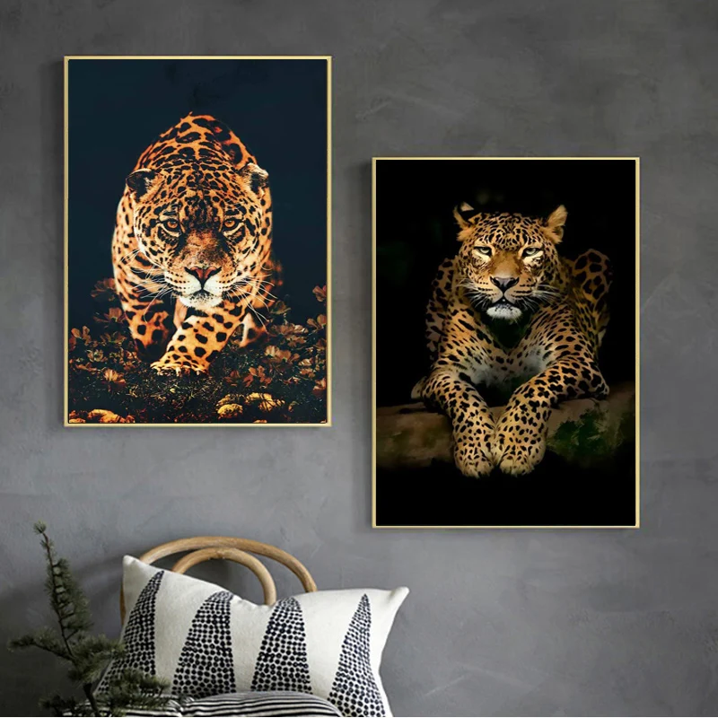 

Animal Art Leopard Jaguar Canvas for Living Room Wall Home Decor Painting Wall Art Prints Posters Wall Pictures Decoration