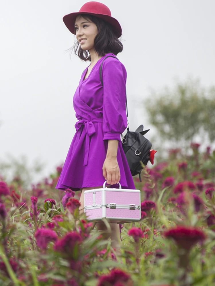 Модная женская новая брендовая профессиональная коробка для макияжа органайзер